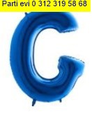 G harfi Sar� Alt�n Gold folyo harf balon 40 inch 100 cm