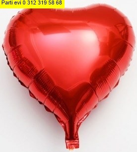 K�rm�z� kalp folyo balon 18 inc