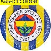 Taraftar tabak fenerbah�e fb parti malzemesi 8 adet